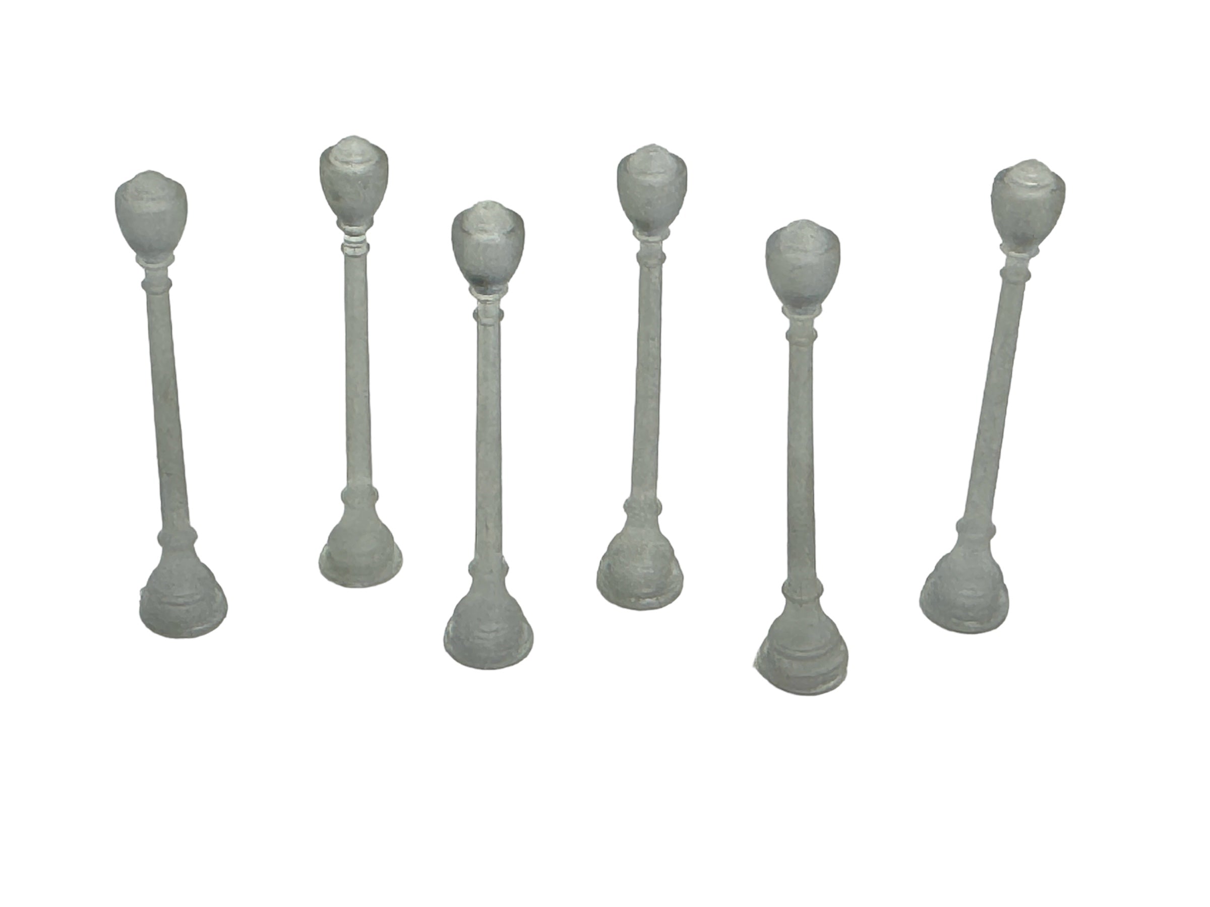 Classic Street Lamp Post  (6pcs) - Resin Detail Part HO Scale