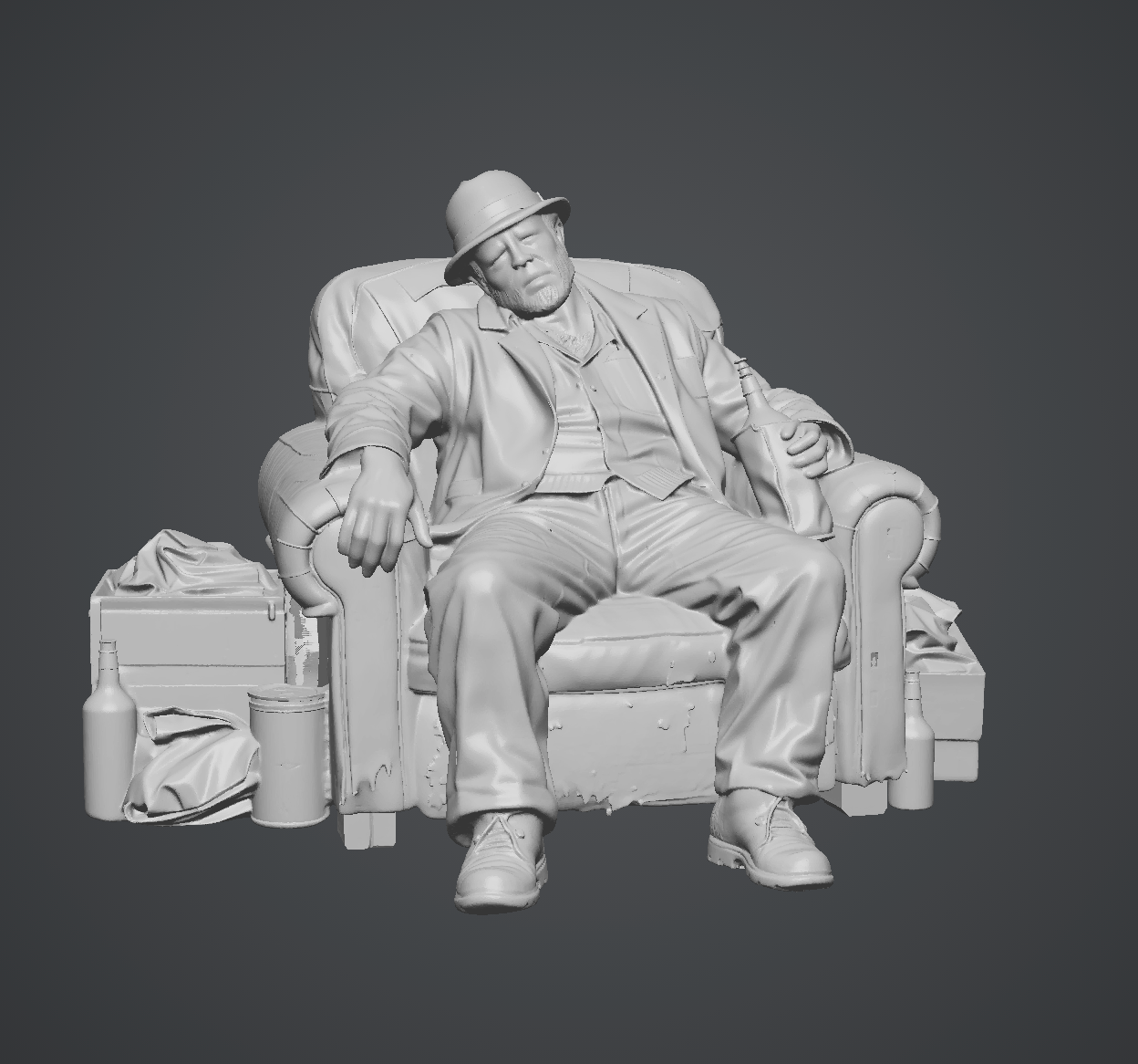 The Bottle Wins- HO Scale Figure