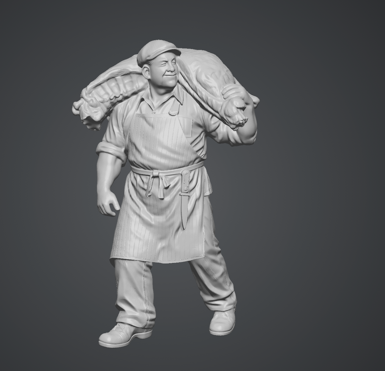 The Butcher - HO Scale Figure