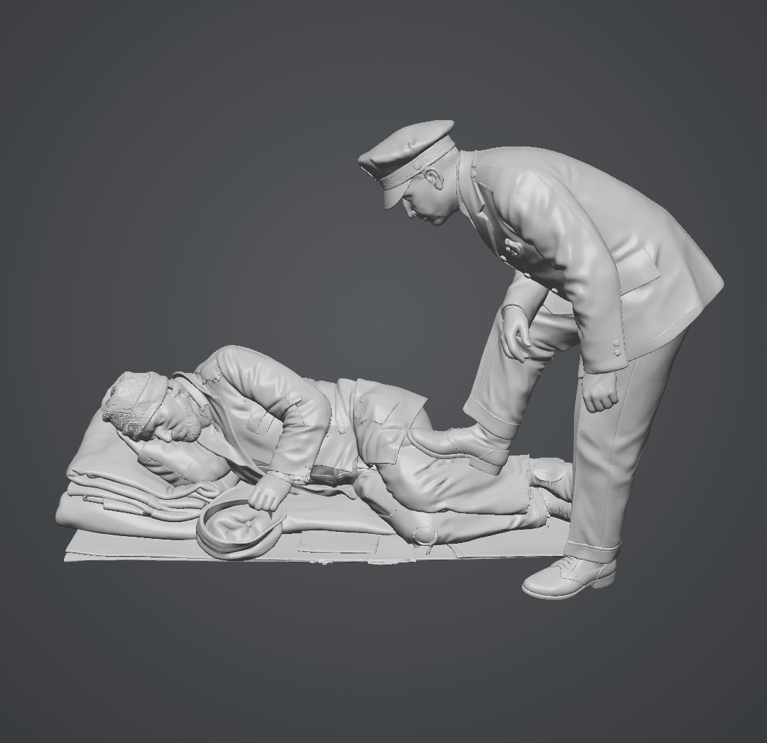 You Okay Fella? - HO Scale Figure