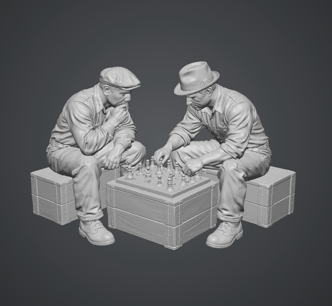 Game of Kings- HO Scale Figure
