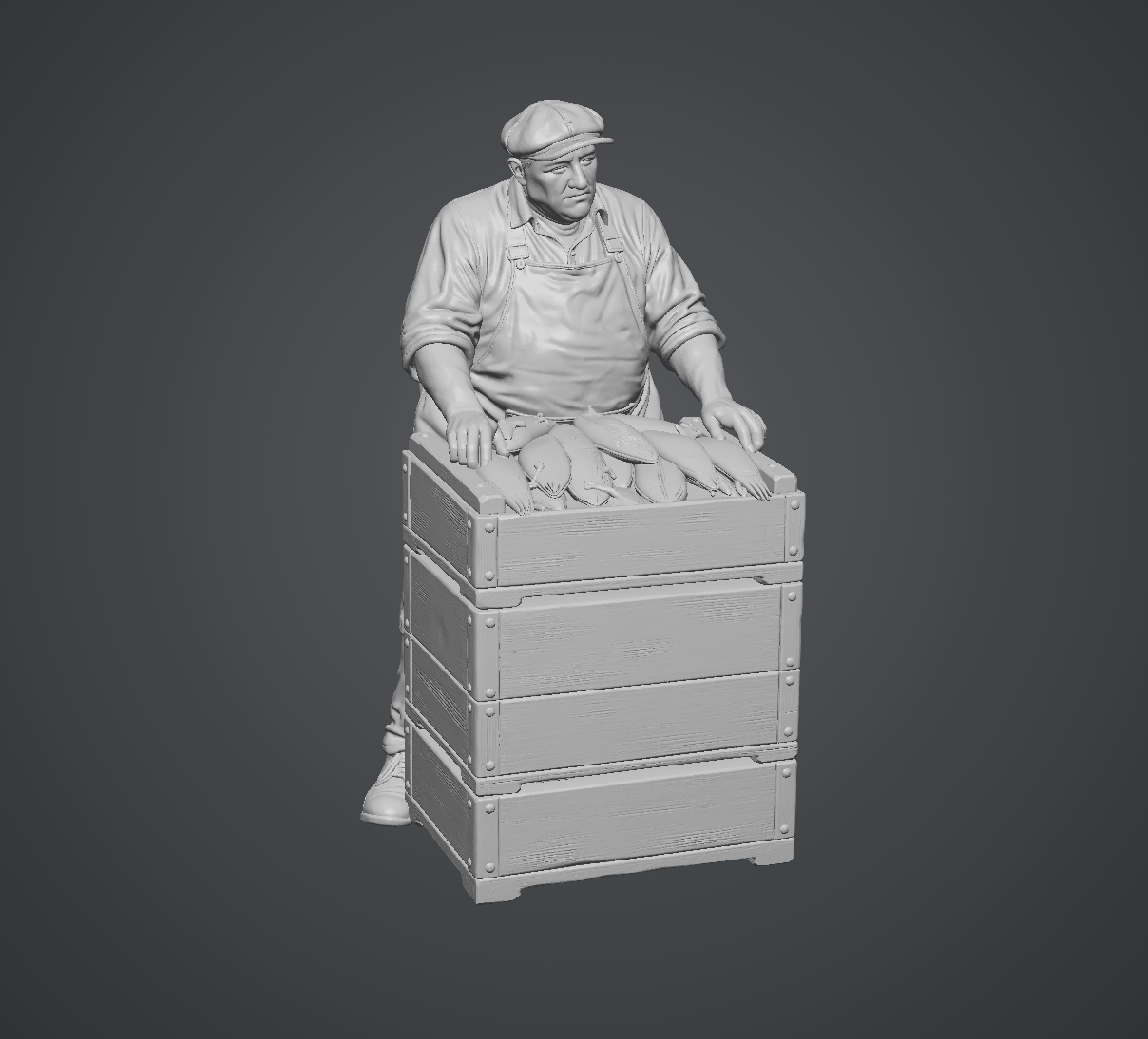 Smells Like Fish - HO Scale Figure