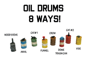 Oil Drums-8 Ways - Resin Detail Part HO Scale