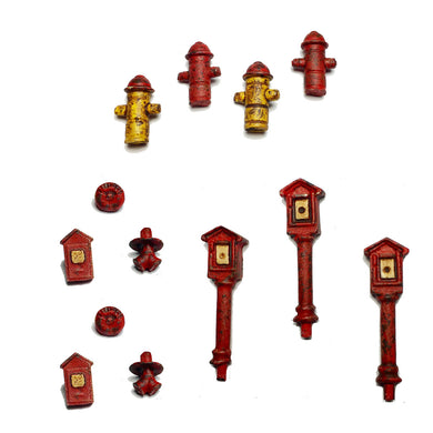 Fire Safety Detail Set  - Metal Detail Parts HO Scale