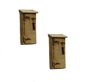 Wood Cabinet (2) - Metal Detail Part HO Scale