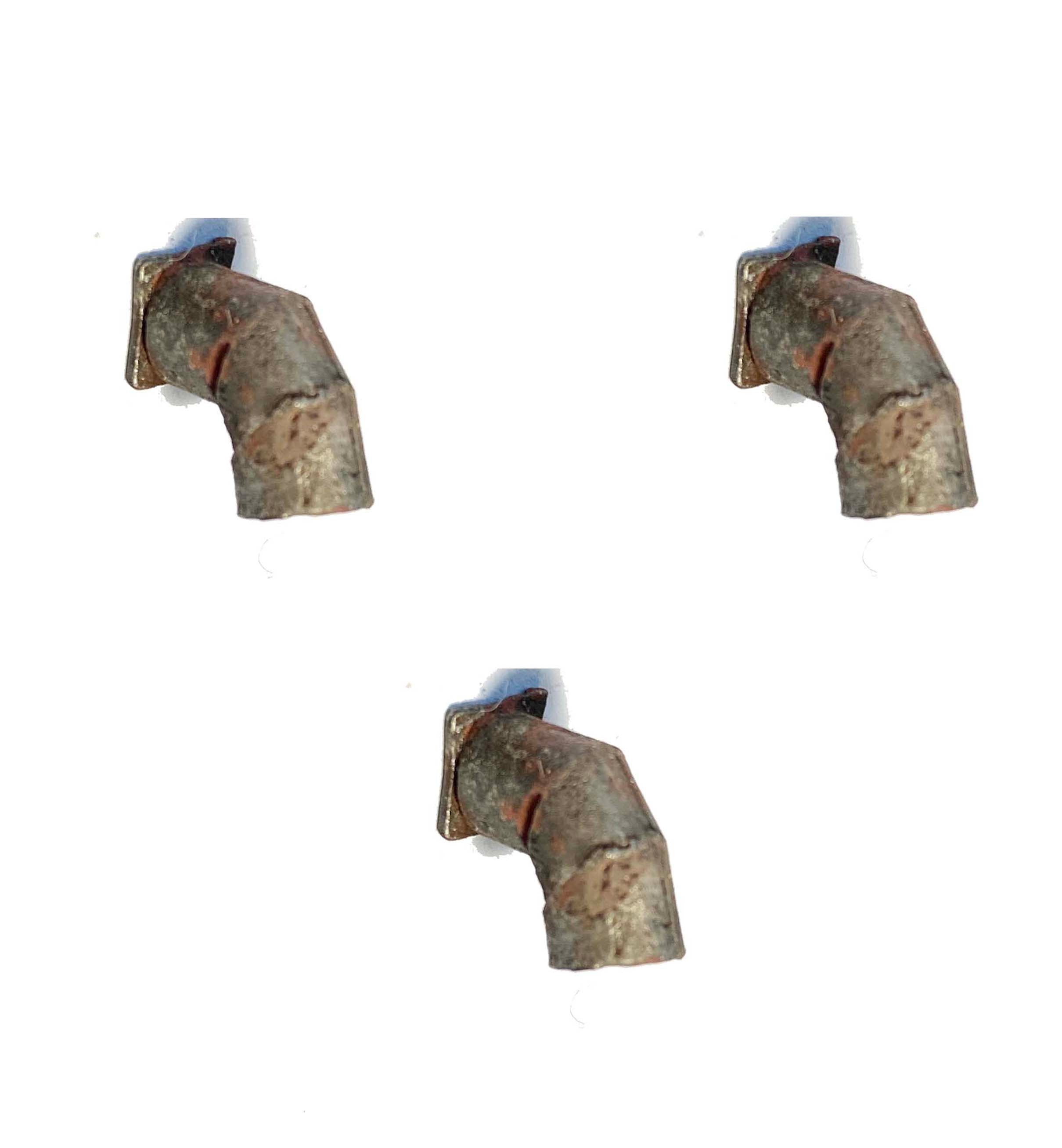 Elbow Wall Vent  (3) - Metal Detail Part HO Scale