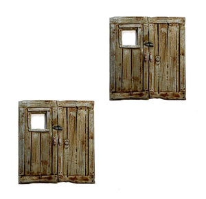 Wood Freight Door "A" (2) - Metal Detail Part HO Scale