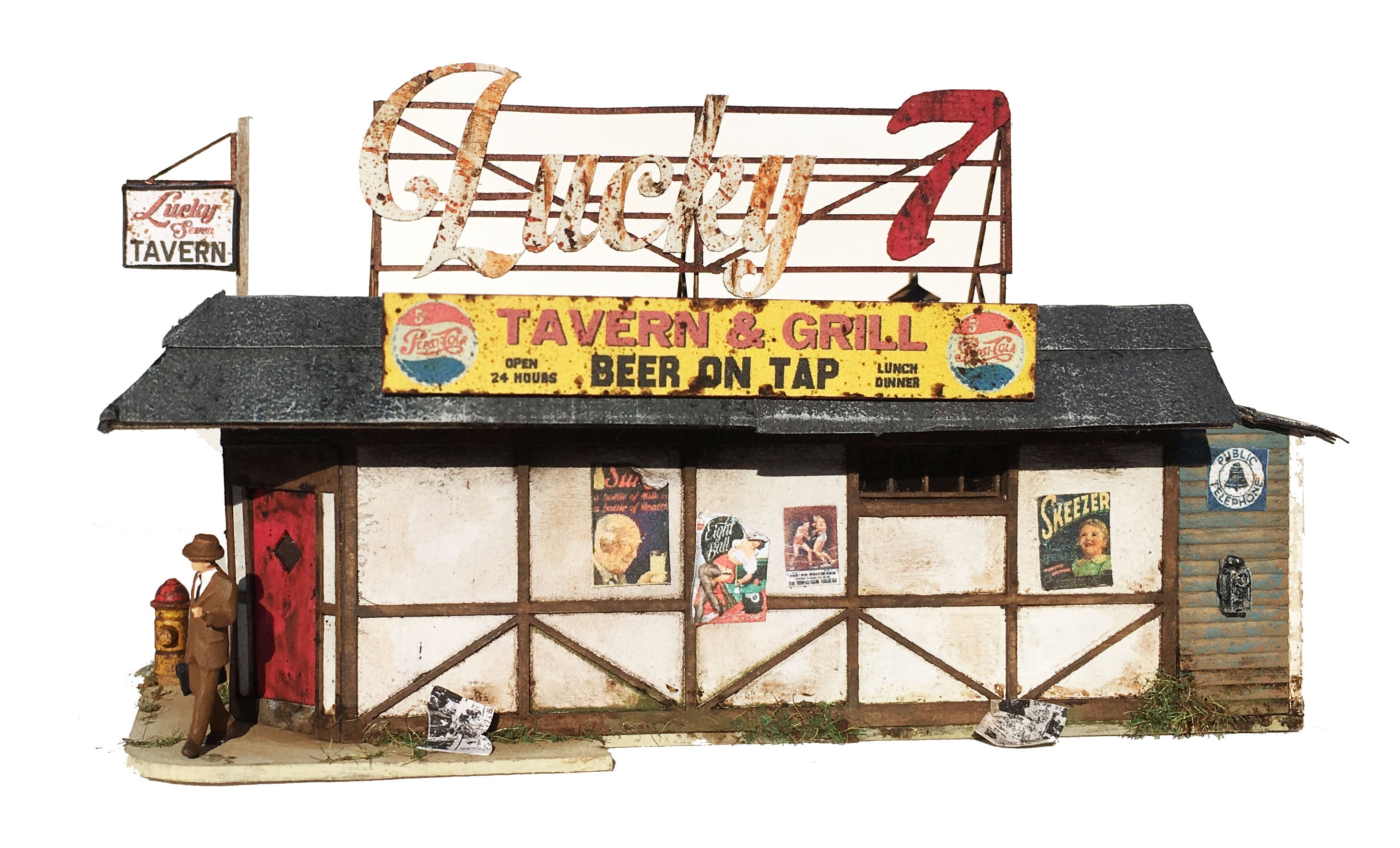 Lucky Seven Tavern- HO Scale Kit