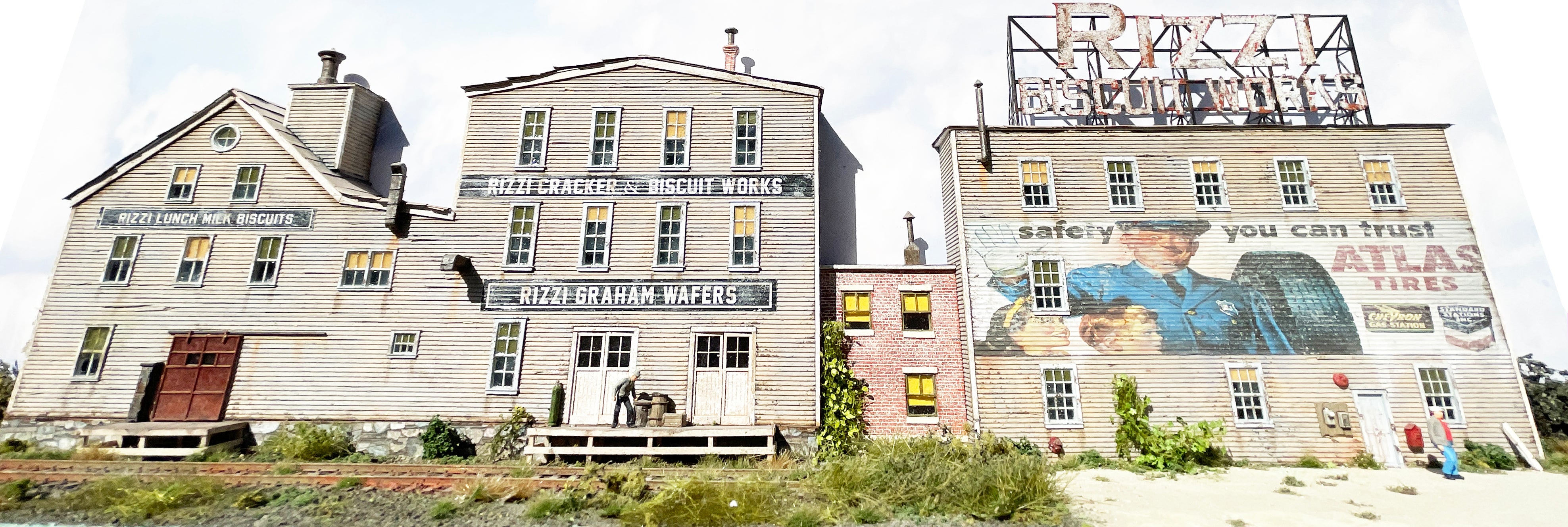 Rizzi Biscuit Co. -  HO Scale Background Kit