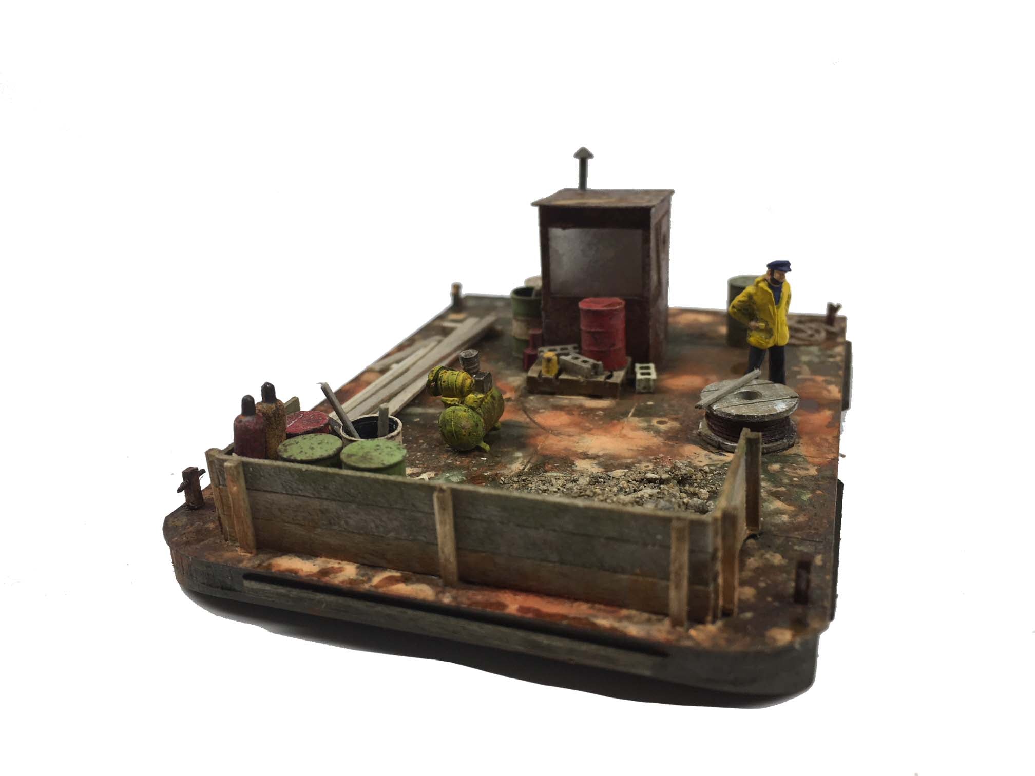 Barge Combo: Work Barge and Ferry- HO Scale Kit