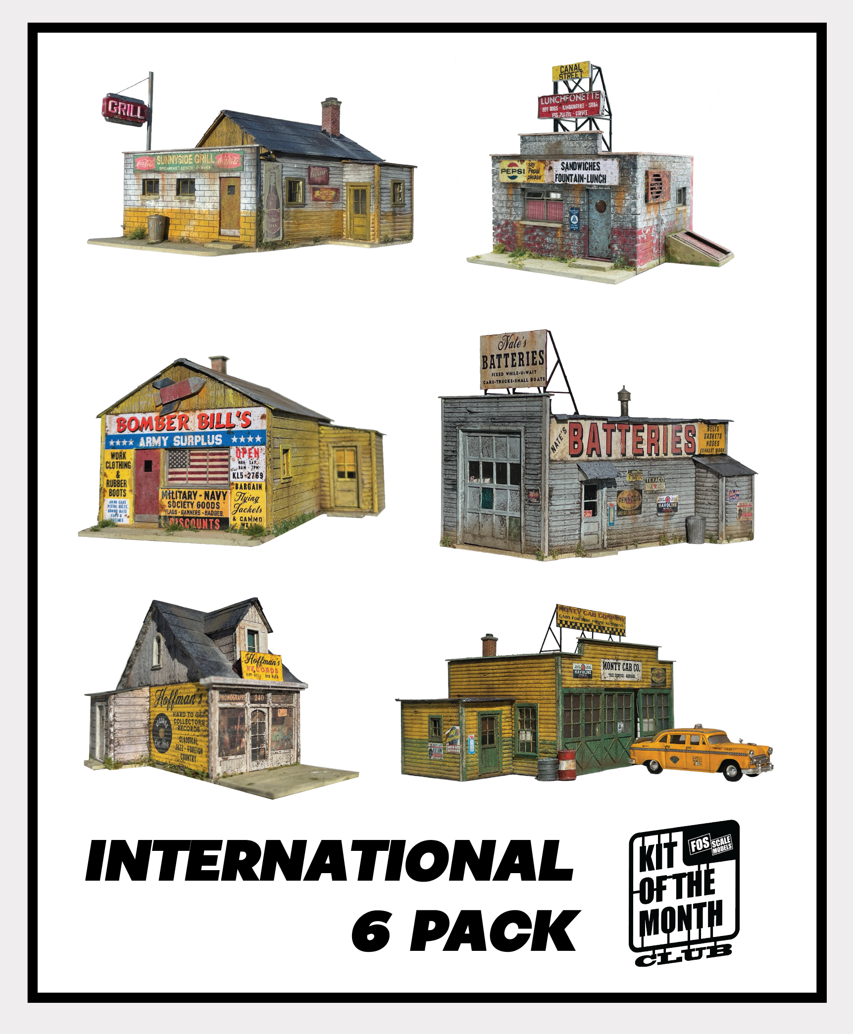 INTERNATIONAL ONLY - HO Scale Kit Six Pack 2022 – Fos Scale Models