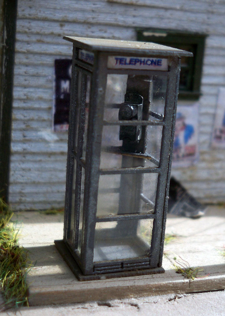 Phone Booth Kit (set of 2)- HO Scale