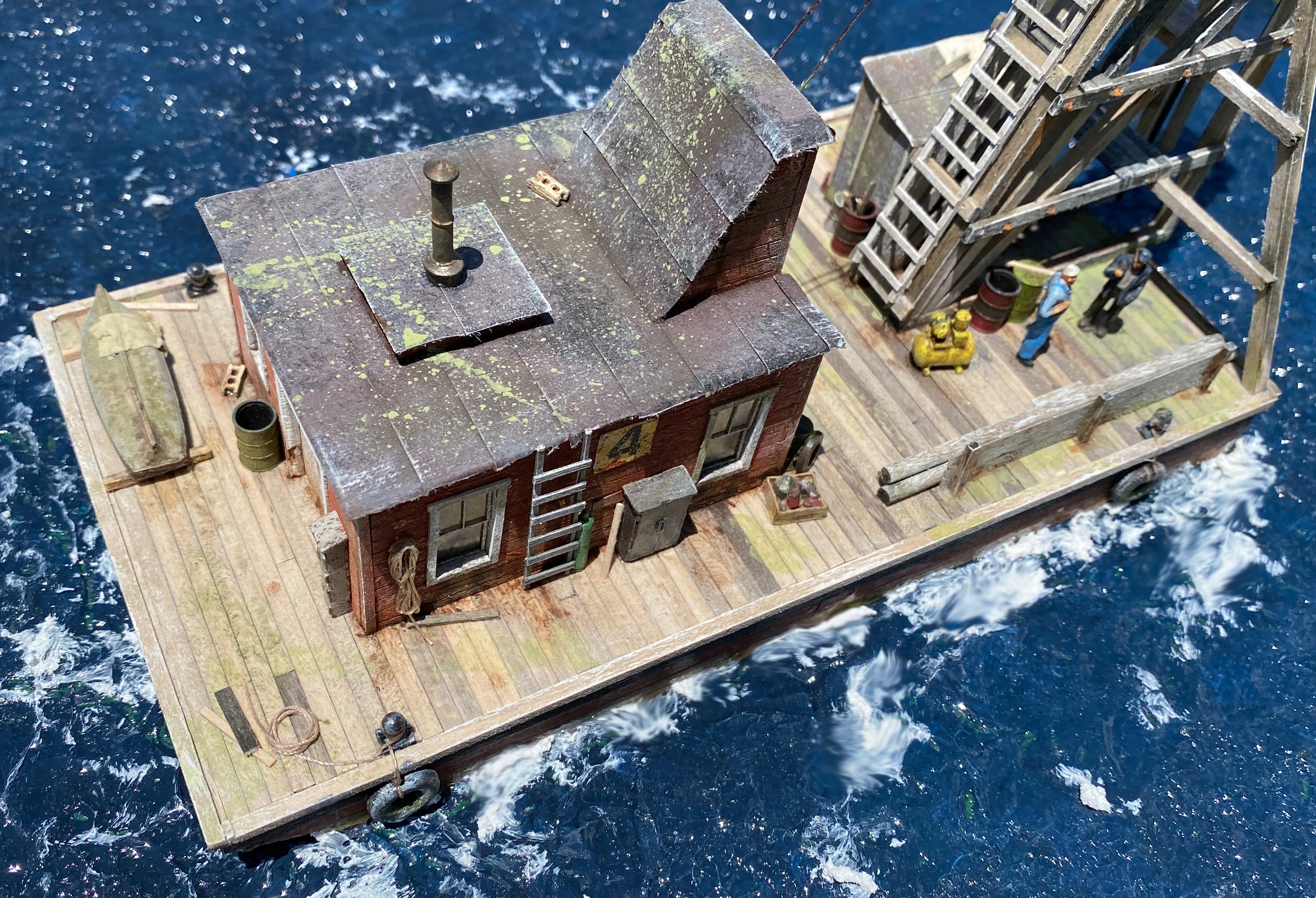 Floating Pile Driver -  HO Scale Kit