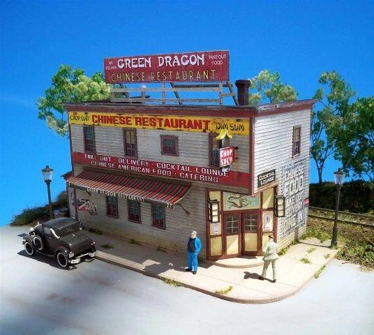 Green Dragon Chinese Restaurant - HO Scale Kit